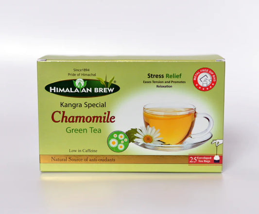 Himalayan Brew – Kangra Special Chamomile Green Tea Bags (25 Bags)
