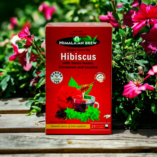 Himalayan Brew – Hibiscus Green Tea Bags (25 Bags)