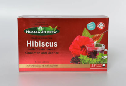 Himalayan Brew – Hibiscus Green Tea Bags (25 Bags)