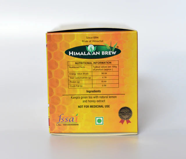 Himalayan Brew – Kangra Lemon Honey Green Tea Bags (25 Bags)